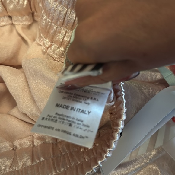 Off-White x FWRD Satin Crepe Floral Embroidered Pajama Set Large NWT2800$ - Picture 15 of 17